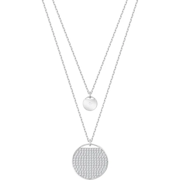 Swarovski Ασημί-Τόνος Τζινερ Κολιέ με στρώσεις 5389047