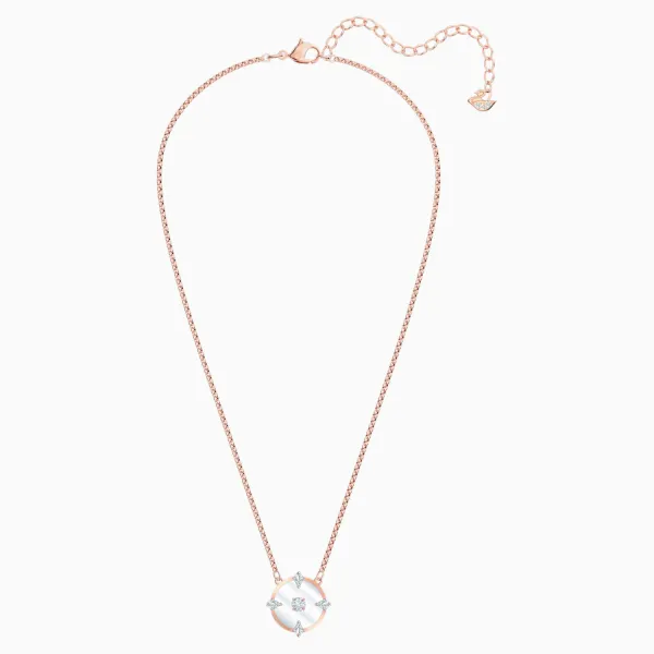 Swarovski Βόρειο κολιέ λευκό ροζ-χρυσό επιμεταλλωμένο 5488400