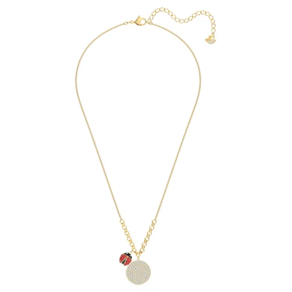 Swarovski Lisabel Coin Necklace Red Gold-Tone Plated 5498808