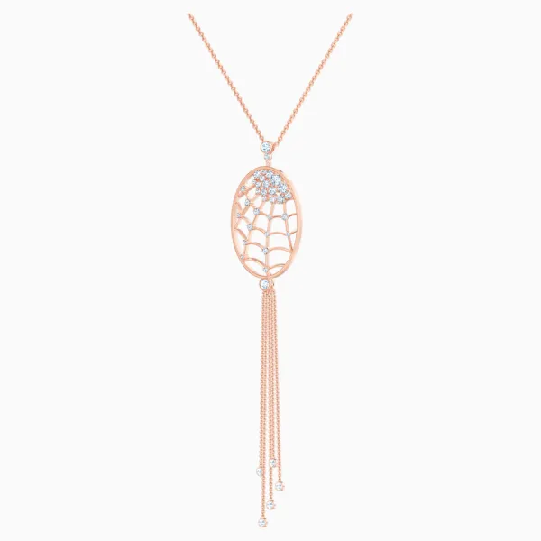 Κολιέ Swarovski Ακριβώς λευκό ροζ-χρυσό επιμεταλλωμένο 5499887