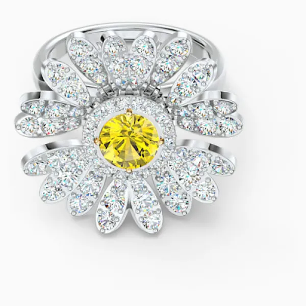 Swarovski Eternal Flower Δαχτυλίδι Κίτρινο Μικτό φινίρισμα μετάλλων 5520366