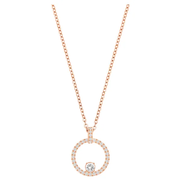 Swarovski creativity Circle Mενταγιόν, λευκό, ροζ-χρυσό επιμεταλλωμένο 5202446