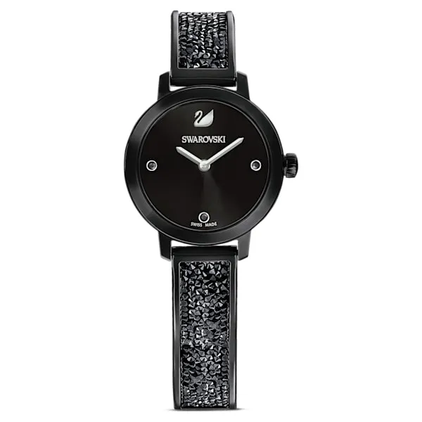 Swarovski Cosmic Rock Watch, Metal bracelet, Black, Black PVD 5376071