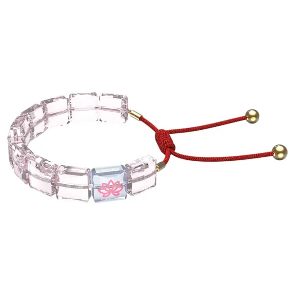 Swarovski Letra bracelet Lotus, Pink, Gold-tone plated 5614974