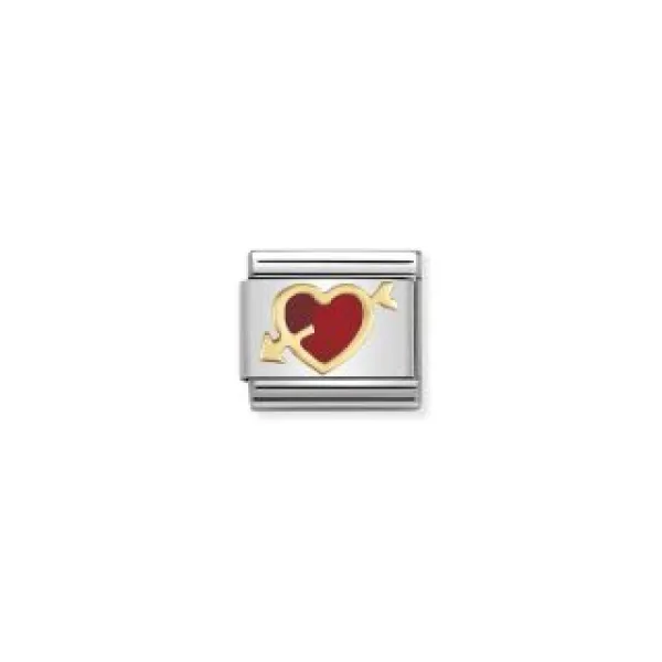 NOMINATION Link Love Enamel Red heart with arrow 030207/12