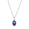 Ace necklace 925 with blue crystal & cubic zirconia