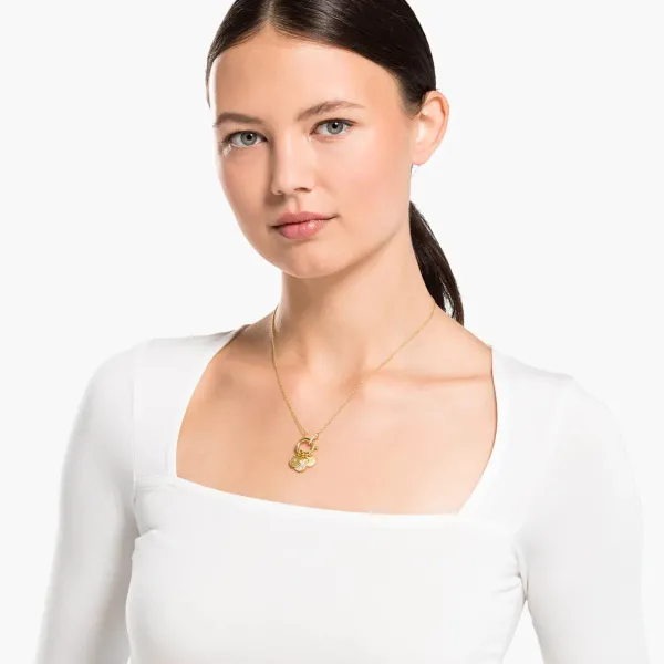 SWAROVSKI Κολιέ Charm GINGER, ΛΕΥΚΟ, Χρυσό γυαλιστερό 5567530