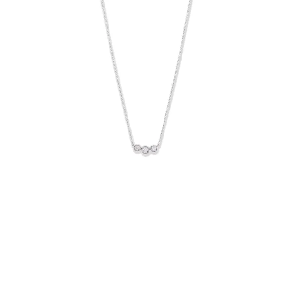 NIKOS FANOURAKIS Κολιέ 18Κ με 3 Διαμάντια κοπής μπριγιάν NS3822A-10W