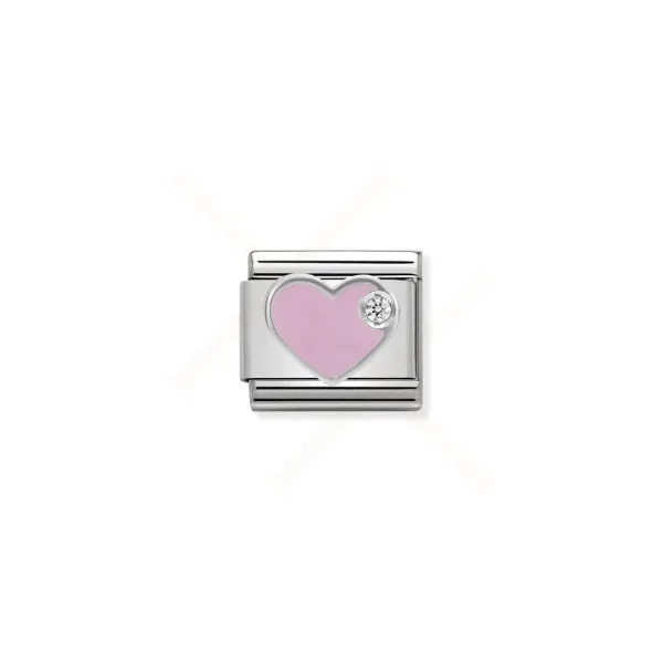 NOMINATION ITALY LINK SILVER PINK HEART