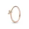 14K rose gold plated heart ring