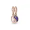 14K Rose Gold Plated Cubic Zirconia Crystals & Enamel Separable Yin & Yang CHARM Pendant