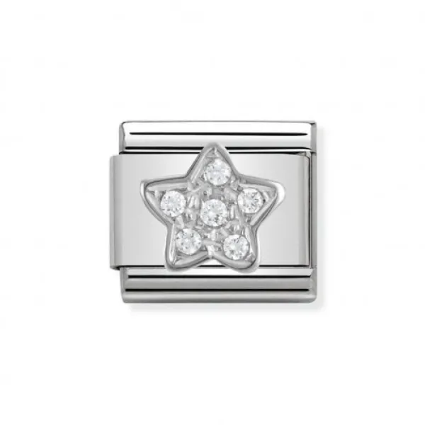 NOMINATION ITALY Classic LINK αστέρι ασήμι 925 με ζιργκόν