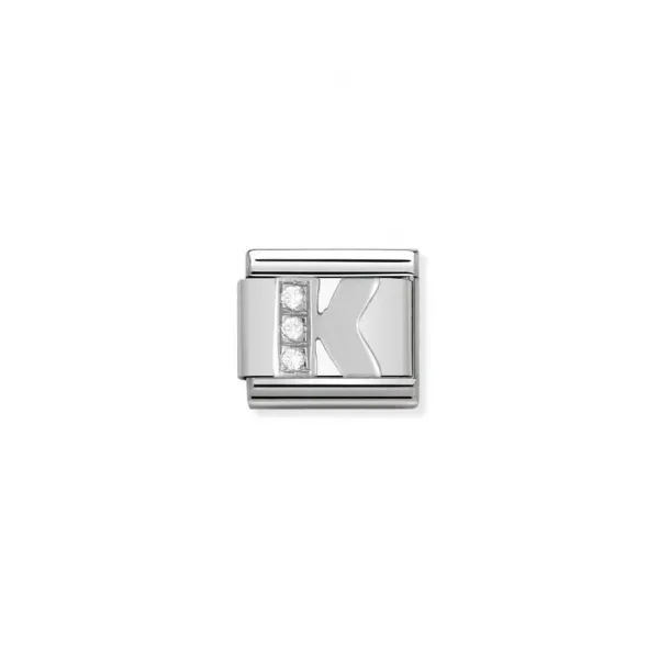 NOMINATION ITALY Classic LINK γράμμα K ασήμι 925