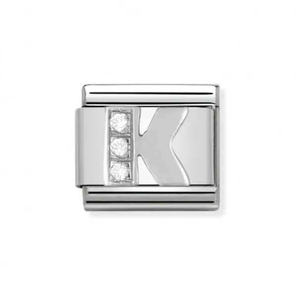 NOMINATION ITALY Classic LINK γράμμα K ασήμι 925