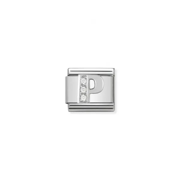 NOMINATION ITALY Classic LINK γράμμα P ασήμι 925