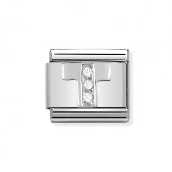 NOMINATION ITALY Classic LINK γράμμα T ασήμι 925