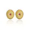 Byzantine Gold Earrings Princess Cut Rubies Stud  DAPERIS JEWELRY LAB