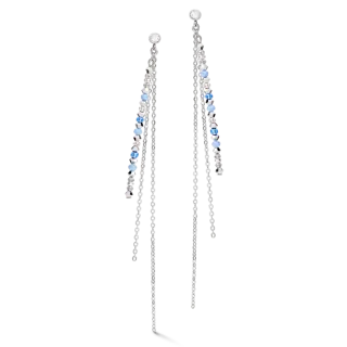 Earrings fine waterfall silver-light blue 5040210720