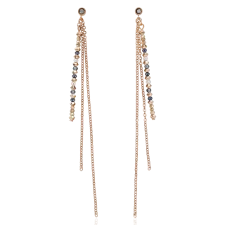 Earrings fine waterfall rose gold-grey 5040211200