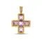 Dimitrios Exclusive Greek Cross Pendant With Rectanglular Swarovski Crystals And Zircon M157-2