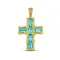 Dimitrios Exclusive Latin Cross Pendant with Oval Swarovski Crystals and Zircon M159-1