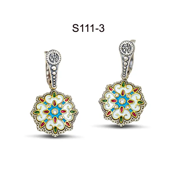 Dimitrios Exclusive Σκουλαρίκια 925 με σμάλτο S111