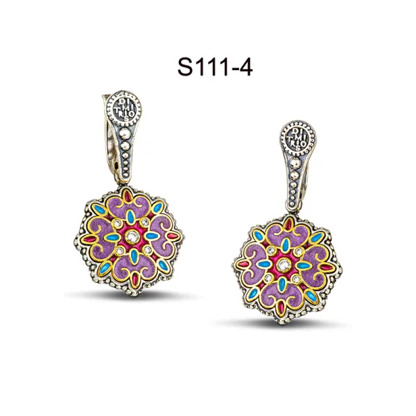 Dimitrios Exclusive Σκουλαρίκια 925 με σμάλτο S111