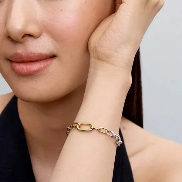 Pandora Βραχιόλι Αλυσίδα Χρυσή Ασημένια 563689C00