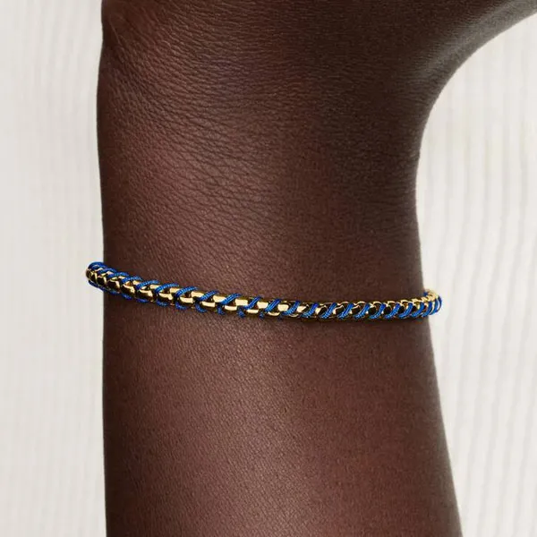 Pandora Πλεκτό βραχιόλι T-Bar με επιχρύσωση 14κ 563816C02