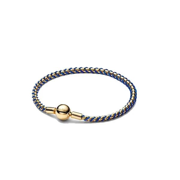 Pandora Πλεκτό βραχιόλι T-Bar με επιχρύσωση 14κ 563816C02