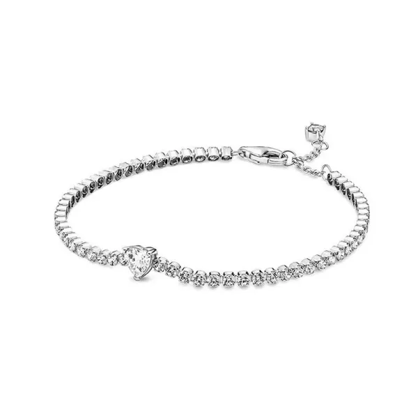 Pandora Ασημένιο Αστραφτερό Βραχιόλι με πέτρες Ζιργκόν 590041C01