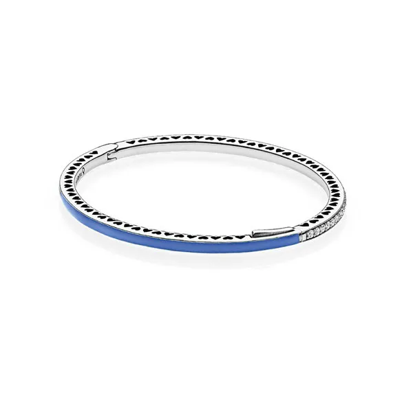 Pandora Ασημένιο βραχιόλι μπλε royal και διαφανές ζιργκόν 590537EN82