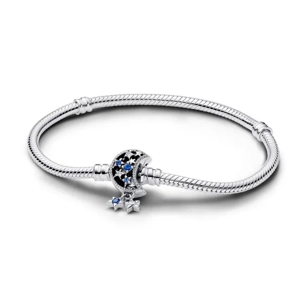 Pandora Βραχιόλι αλυσίδα με λαμπερό φεγγάρι κουμπί 592819C01