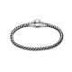 Pandora Πλεκτό ασημένιο βραχιόλι T-Bar 593816C02