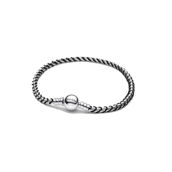Pandora Πλεκτό ασημένιο βραχιόλι T-Bar 593816C02