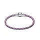 Pandora Πλεκτό ασημένιο βραχιόλι T-Bar 593816C03