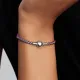 Pandora Πλεκτό ασημένιο βραχιόλι T-Bar 593816C03