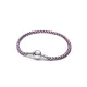 Pandora Πλεκτό ασημένιο βραχιόλι T-Bar 593816C03