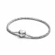 Pandora Βραχιόλι Φίδι με Καρδιά Ασημί 594236C00