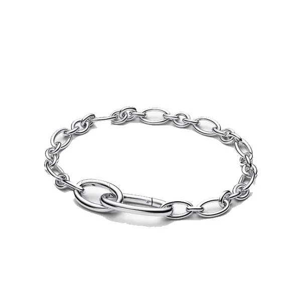 Pandora Ασημένιο βραχιόλι με οβάλ κρίκους 594678C00