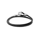 Pandora Βραχιόλι Μαύρο με Ασημί Σχέδιο 597194CBK