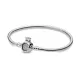 Ασημένιο βραχιόλι με κούμπωμα O και διάφανο ζιρκόνιο 598286CZ
