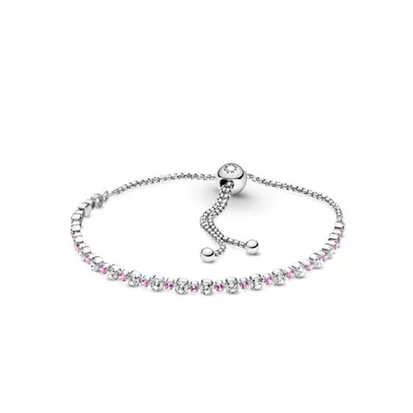 Pandora Βραχιόλι ασ. 925 επιροδιωμένο με κυβ. ζιρκόνια & συνθετικό ζαφείρι 599377C02