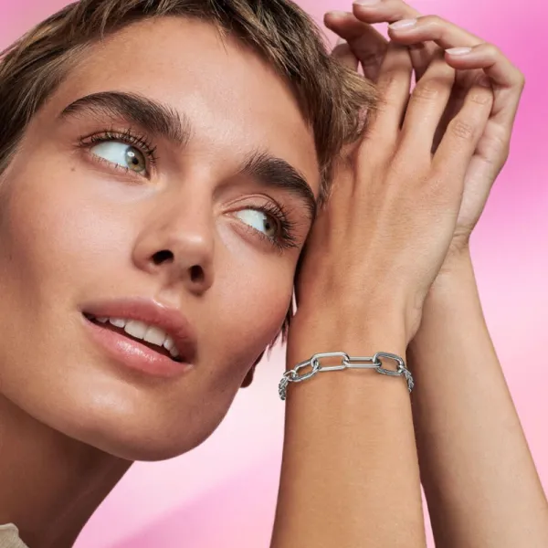 Pandora Βραχιόλι Maglia Link Slim ME ασήμι 925 με κρίκους 592340C00
