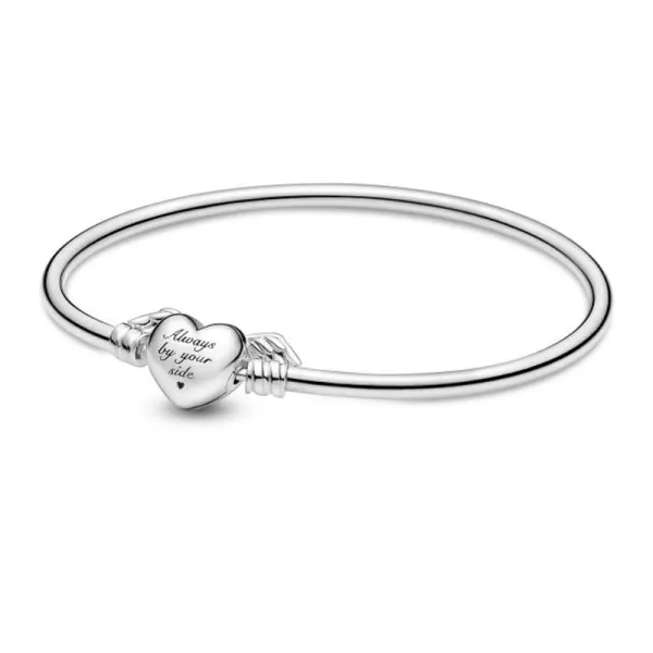 Pandora Ασημένιο βραχιόλι με κούμπωμα καρδιά 599379c01