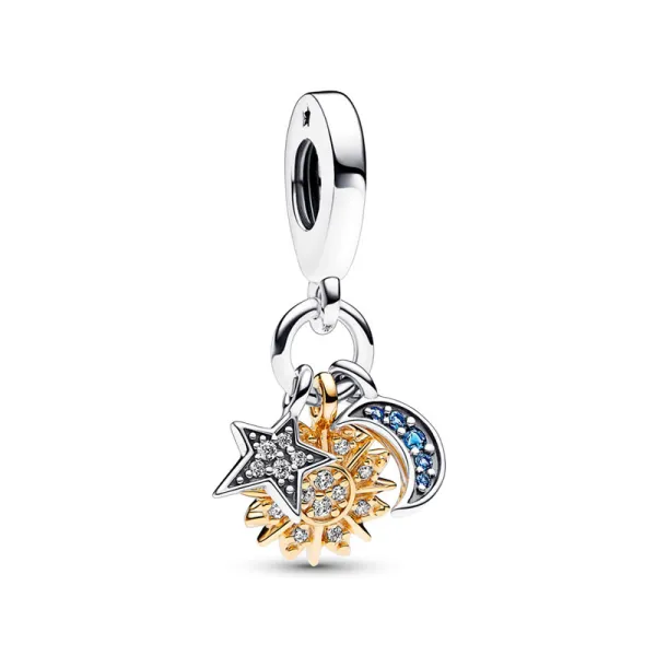 Pandora Ασημένιο Κρεμαστό με Άστρα 762676C01 Pandora Ασημένιο Κρεμαστό με Άστρα 762676C01