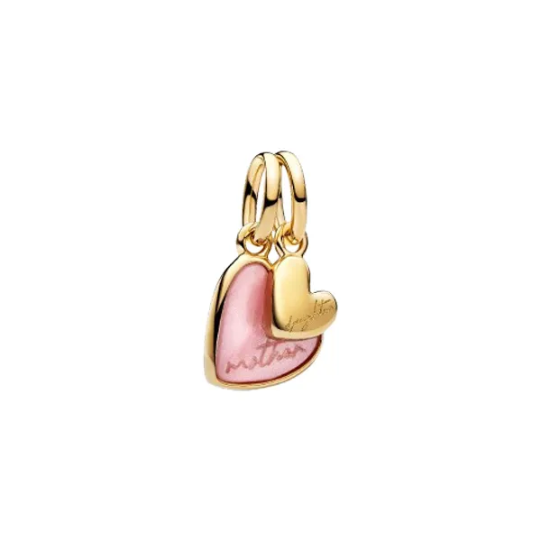 Σύμβολο διαιρούμενο ροζ κρεμαστό για μητέρα και κόρη 763766C01