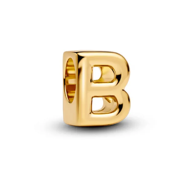 Pandora Σύμβολο με το Γράμμα B Επιχρύσωση 14Κ 763948C00