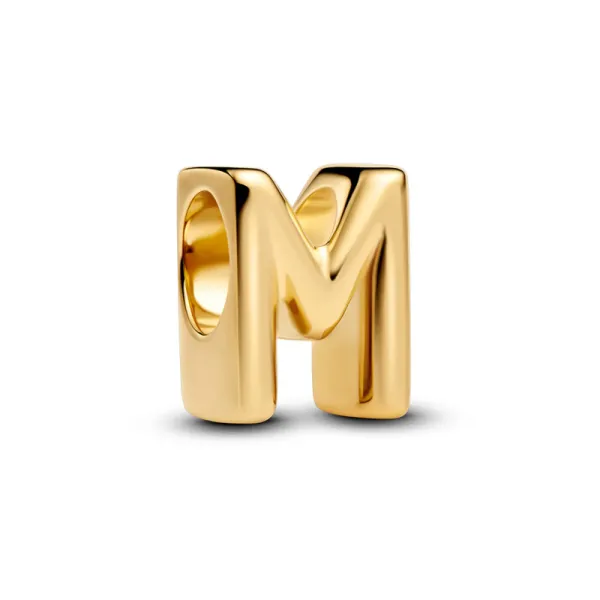 Pandora Σύμβολο με το Γράμμα M Επιχρύσωση 14Κ 763959C00