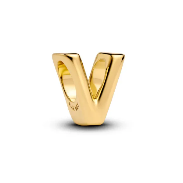 Pandora Σύμβολο με το Γράμμα V Επιχρύσωση 14Κ 763968C00